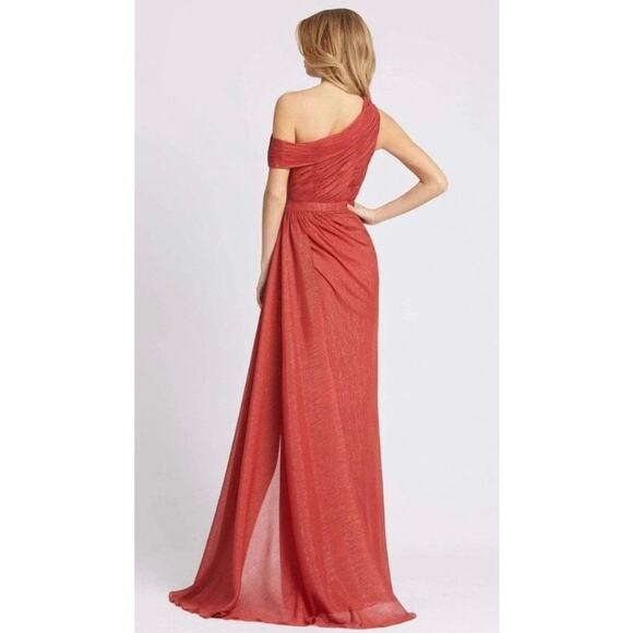 Ieena for Mac Duggal Draped One Shoulder Chiffon Gown Size 2 $398 49291 - Picture 15 of 16